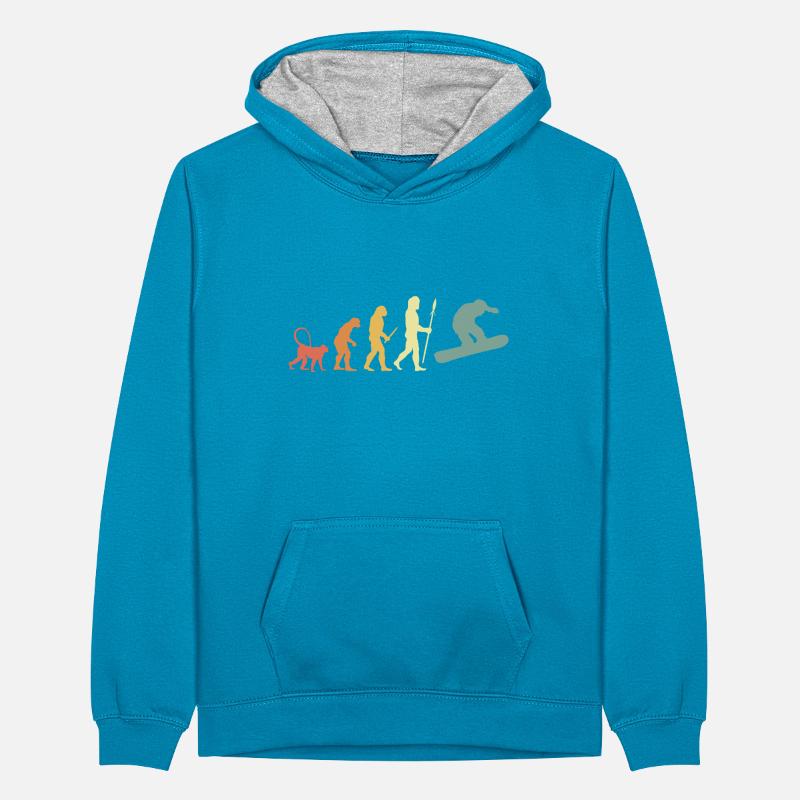 Évolution du snowboard Sweat à capuche contrasté Ado