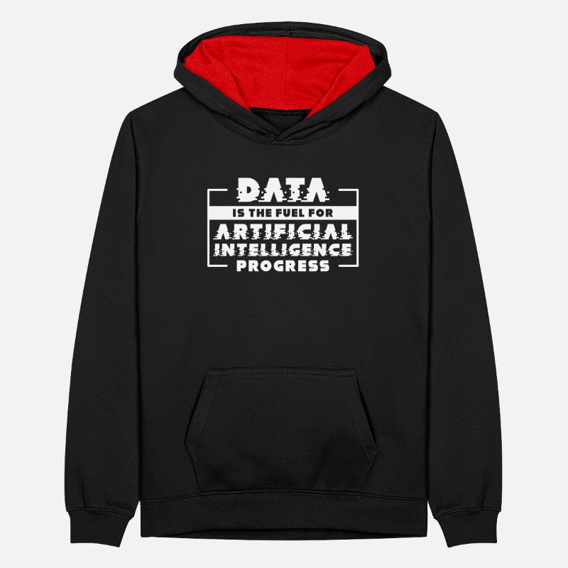 Machine de progrès de l’intelligence artificielle Sweat à capuche contrasté Ado