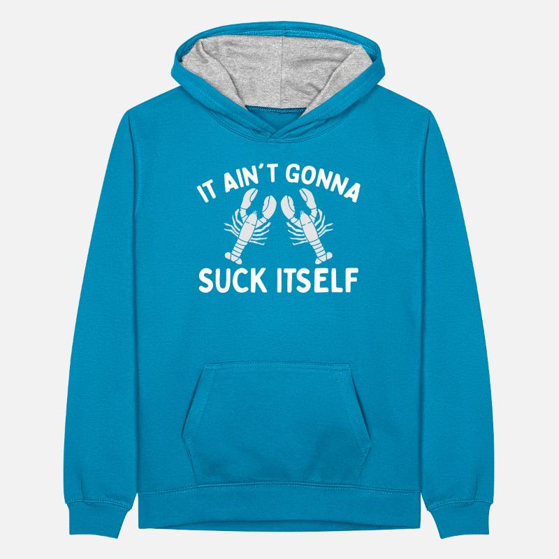 Well, it won't get itself spiny crayfish Teenager Contrast Hoodie