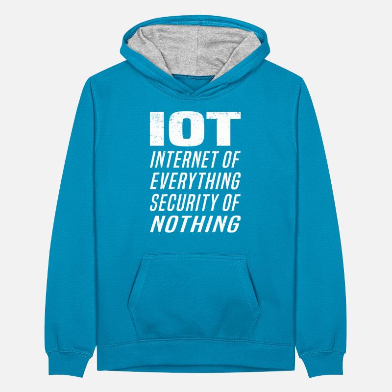 Internet Des Objets IOT Programmeur Admin IT Sweat à capuche contrasté Ado