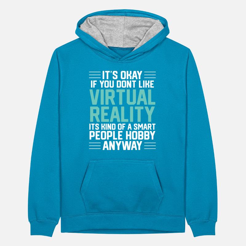 Virtual Reality VR Gift Teenager Contrast Hoodie