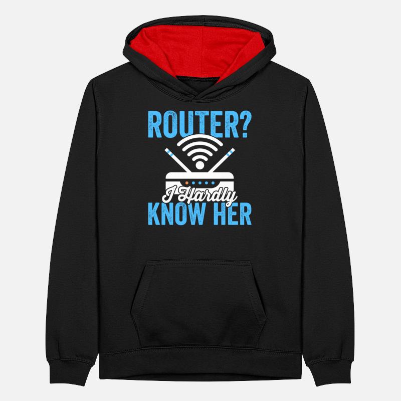 Netzwerktechniker Router Administrator Engineering Teenager Kontrast-Hoodie
