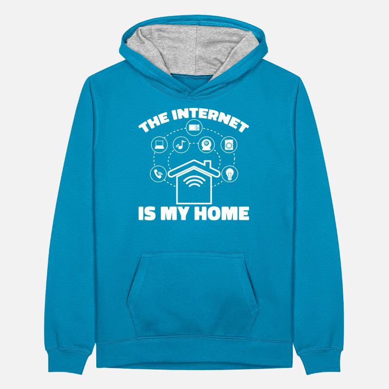 Web Entwickler Webdeveloper Internet Teenager Kontrast-Hoodie