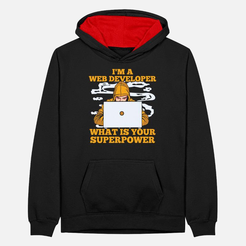 Web Entwickler Webdeveloper Zool Teenager Kontrast-Hoodie