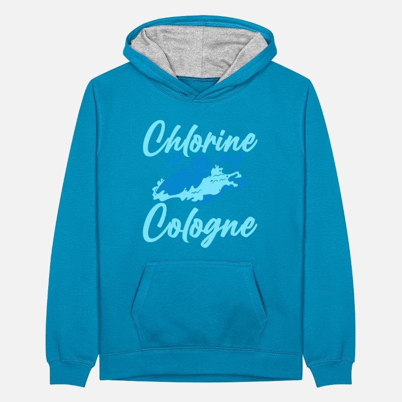 Le chlore est mon eau de Cologne 2 Sweat à capuche contrasté Ado