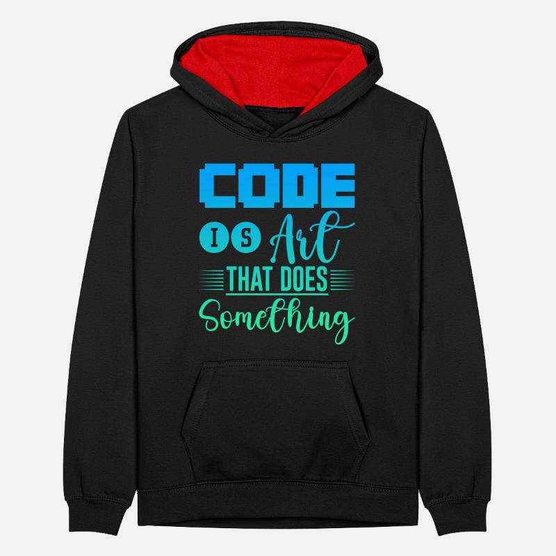 Code Is Art That Does Something 4 Teenager Contrast Hoodie