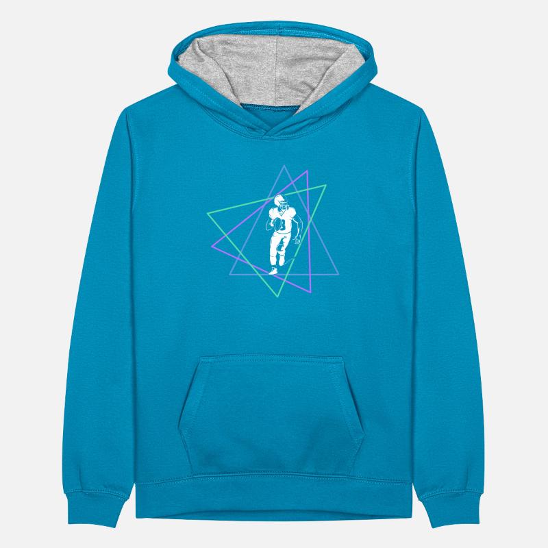 Rugby Teenager Contrast Hoodie
