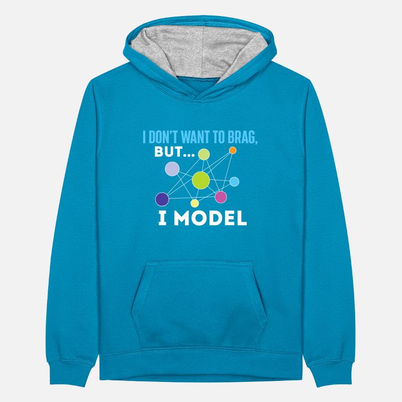 I Modell - Data Science Statistik Datenanalyst Teenager Kontrast-Hoodie