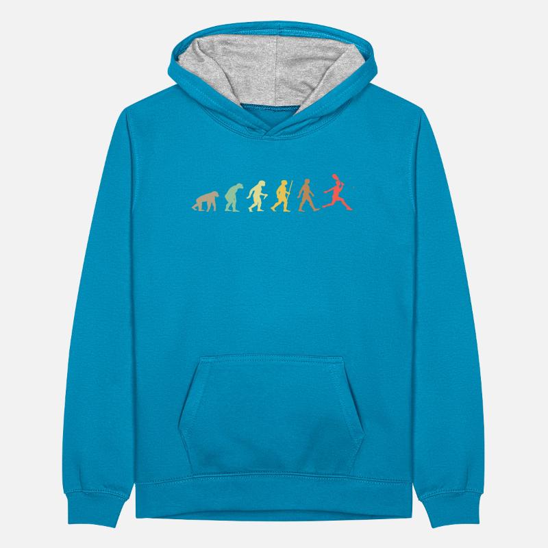 Vintage Squash Retro Squash Racket Evolution Sweat à capuche contrasté Ado