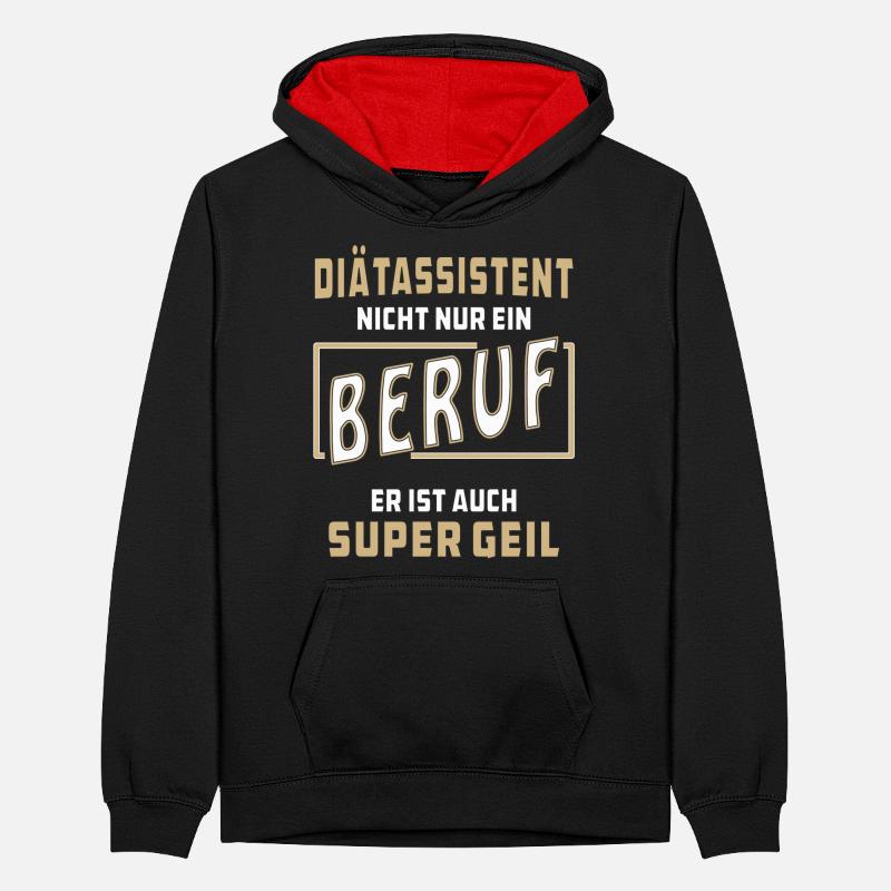 DiÄTASSISTENT NICHT NUR EIN BERUF Teenager Kontrast-Hoodie