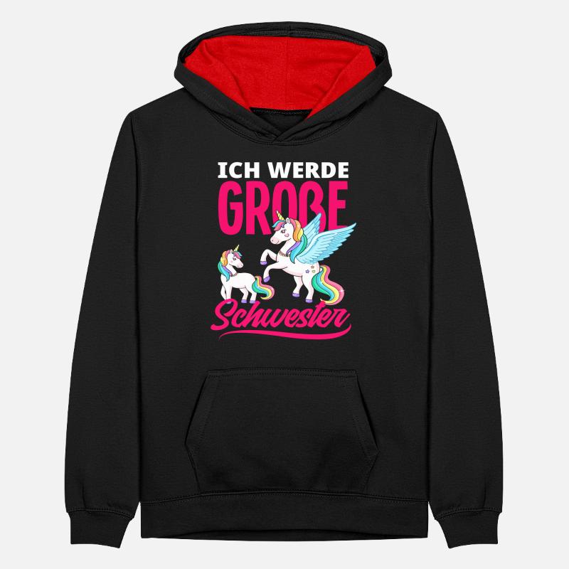 Ich werde große Schwester Teenager Kontrast-Hoodie