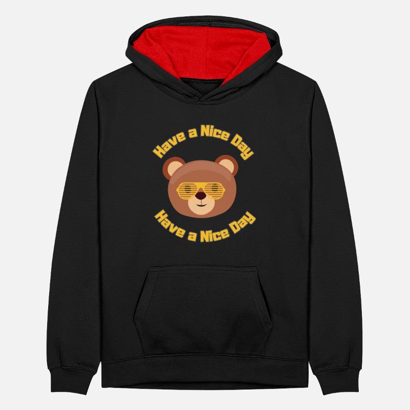 Have a Nice Day Teenager Contrast Hoodie