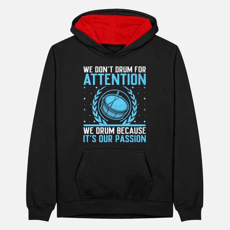 Drum Corps Marching Band Drum Corp Musik Percussio Teenager Kontrast-Hoodie
