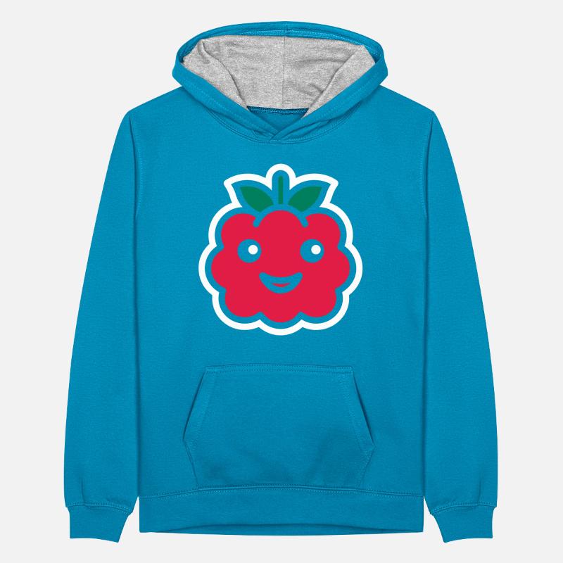 raspberry Teenager Contrast Hoodie