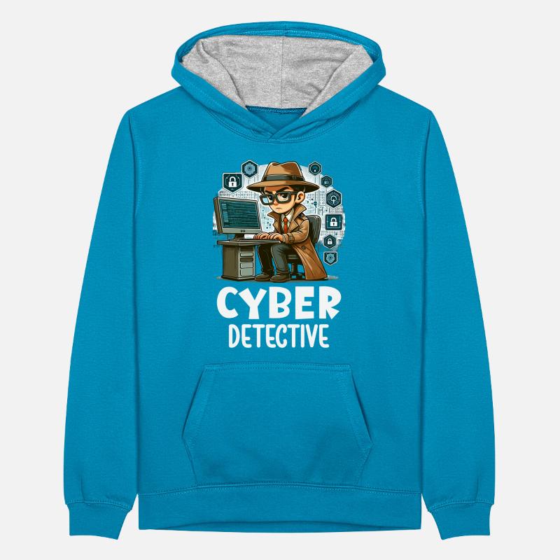 Ethical Hacking Analyst Ethical Cyber Security Teenager Contrast Hoodie
