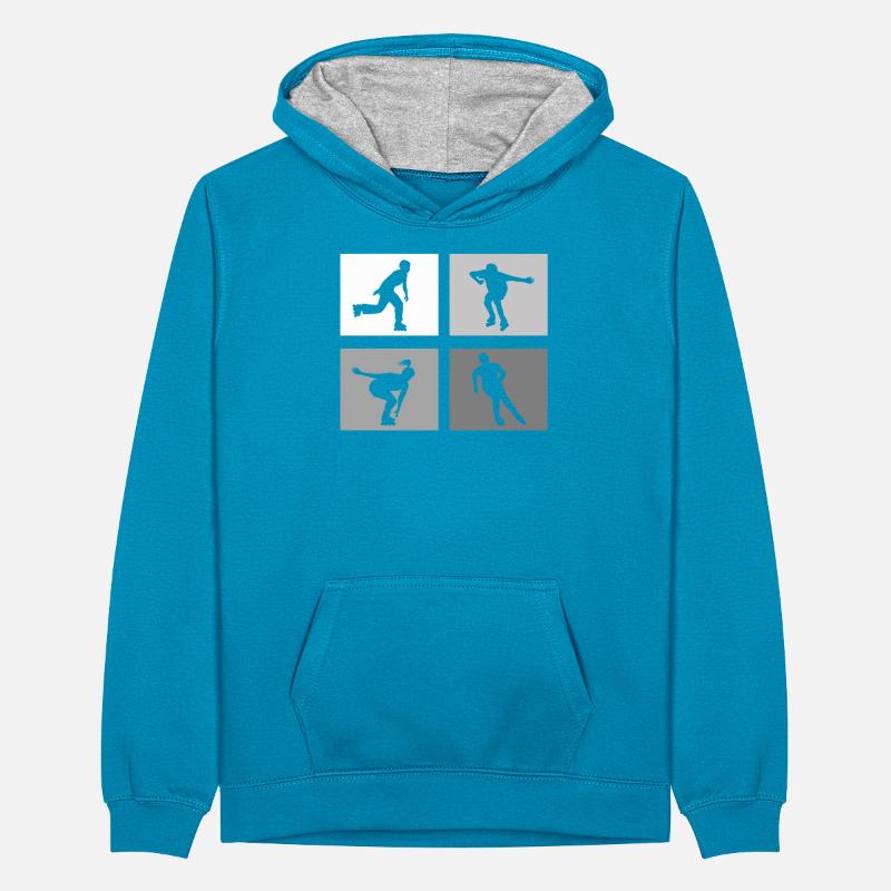 Rollers Rollers Rollers Rollers Sweat à capuche contrasté Ado