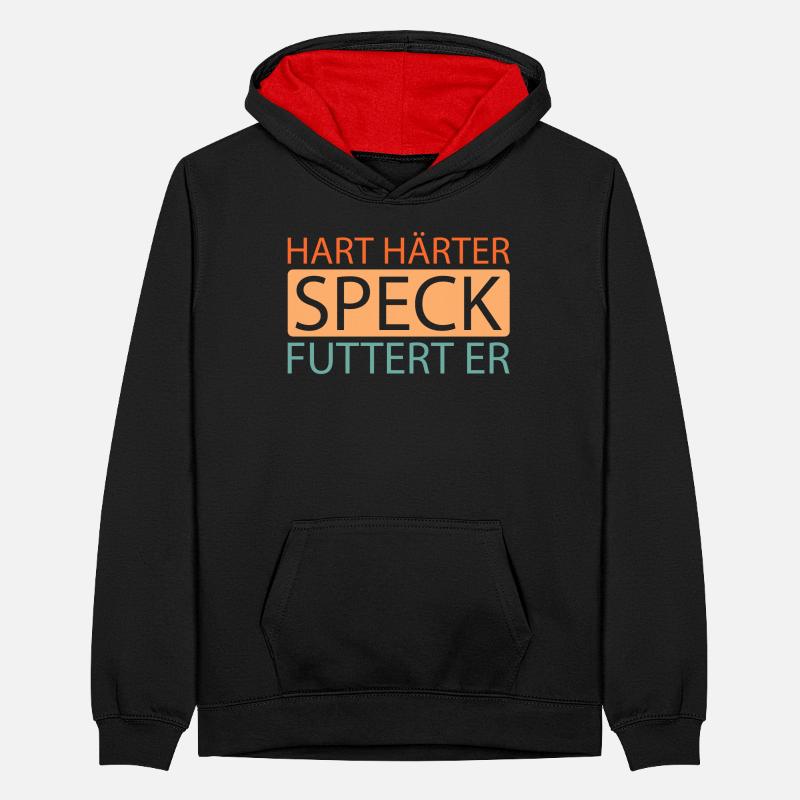 Bacon Speck Teenager Contrast Hoodie