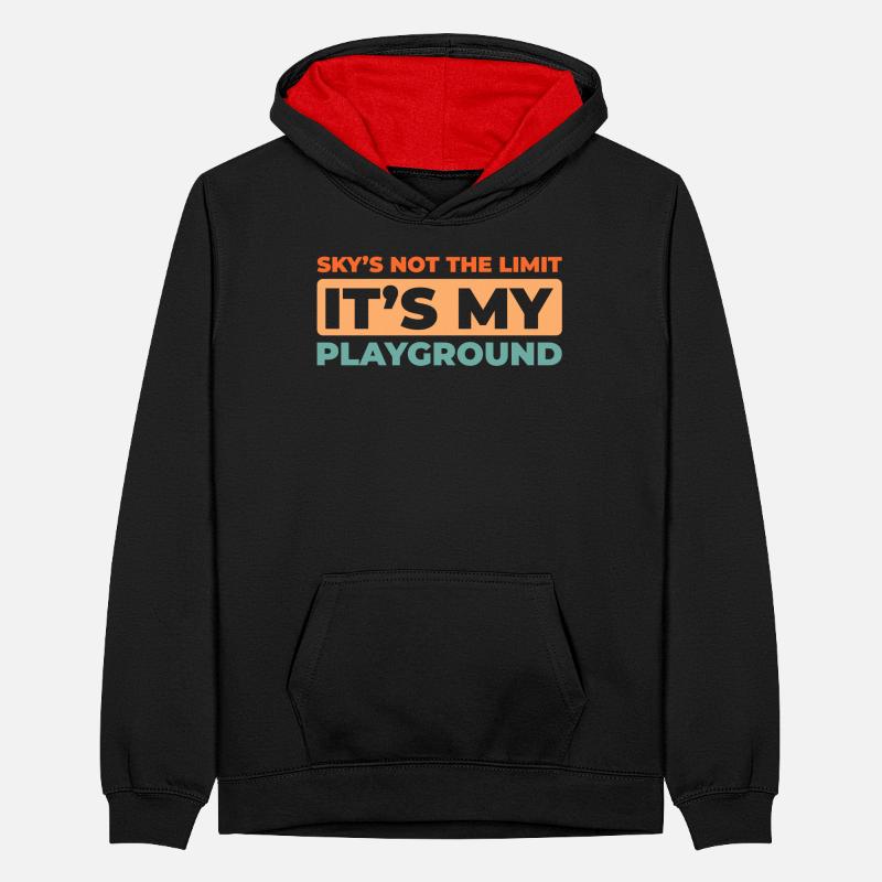 Paramotor paragliding Teenager Contrast Hoodie