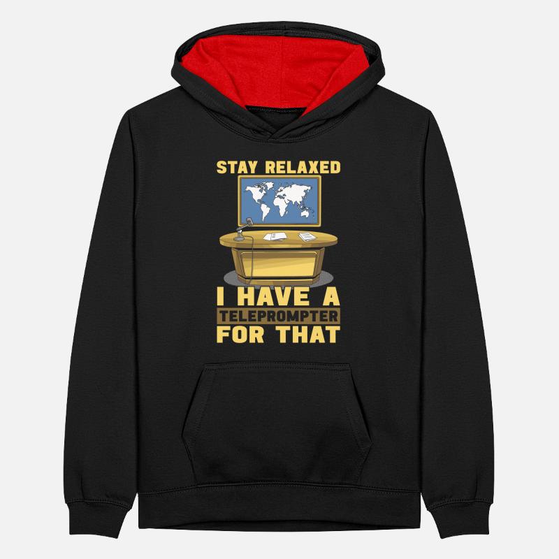 Présentateur Sweat à capuche contrasté Ado