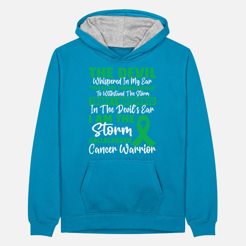 The Devil Whisperer In My Ear Funny Gallbladder Teenager Contrast Hoodie