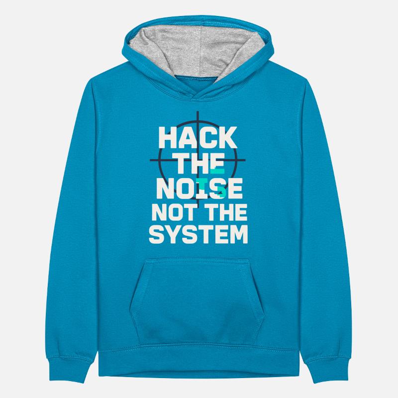 Cybersecurity Info Sec White Hat Hacker Ethical Teenager Contrast Hoodie