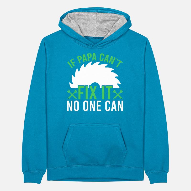 If Dad can't react it, no one can. Teenager Contrast Hoodie