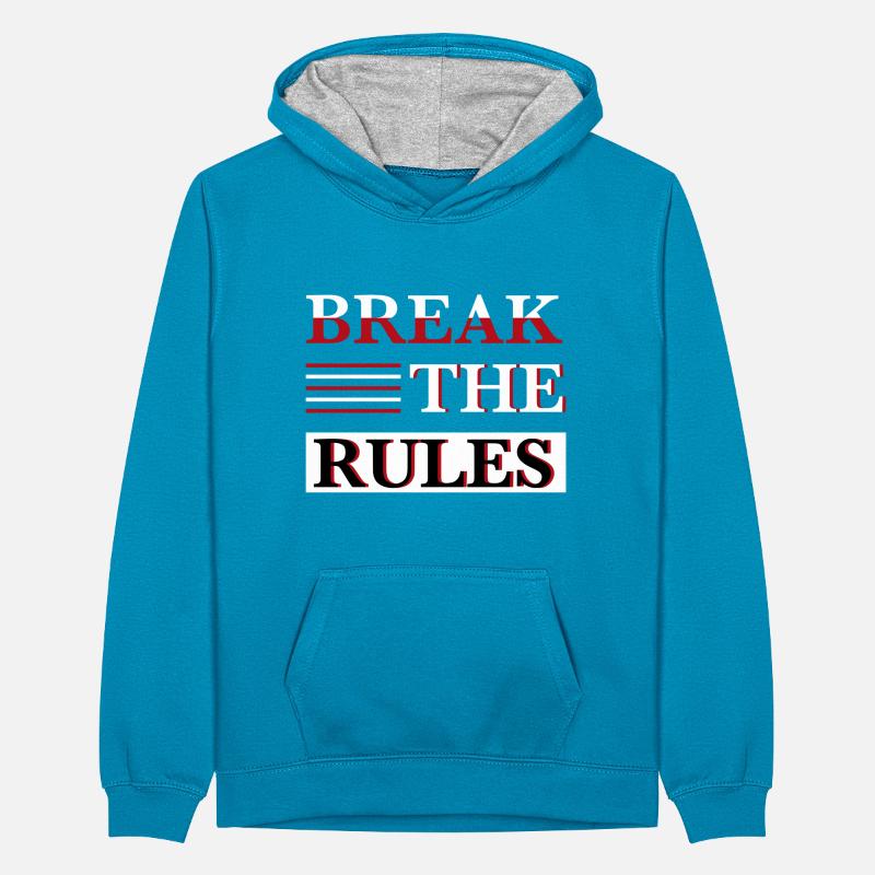Lustige Sprüche oder einen coolen Spruch Teenager Kontrast-Hoodie