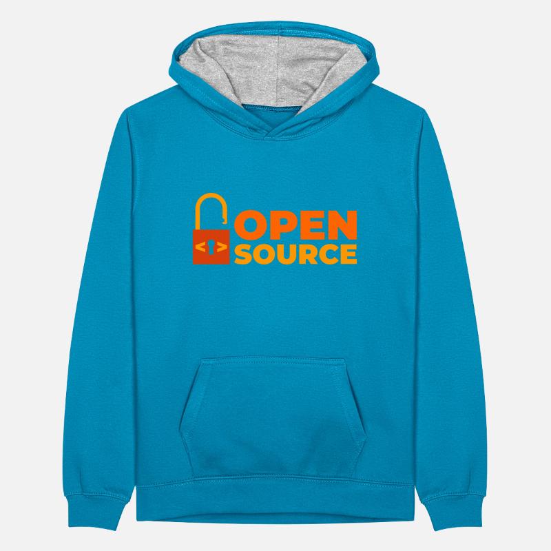 Open source Teenager Contrast Hoodie