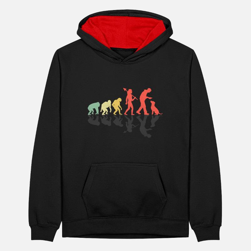 Evolution Labrador Retriever Retrievers de laboratoire Sweat à capuche contrasté Ado