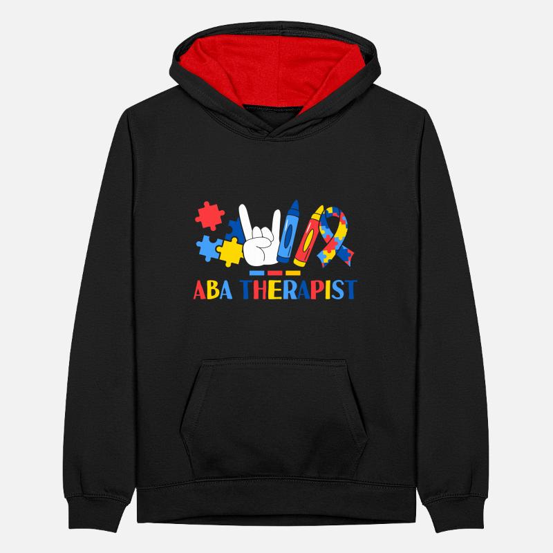 ABA Therapist Applied Behavior Analysis Teenager Contrast Hoodie