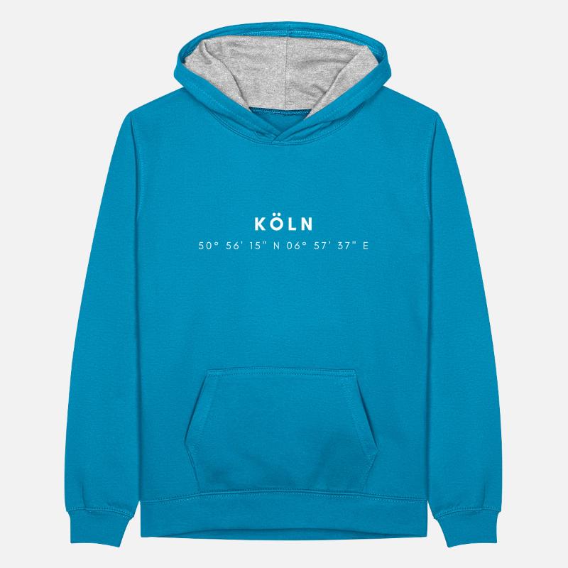 Cologne coordinates Teenager Contrast Hoodie