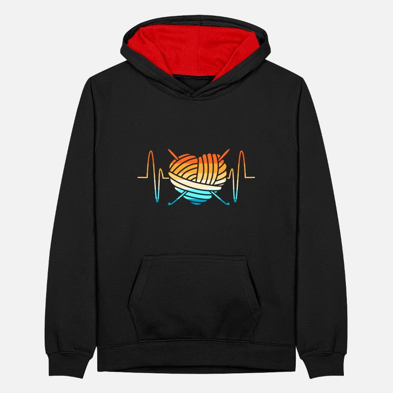 Tailor Thread Sewing Yarn Needle Crochet Wool Teenager Contrast Hoodie
