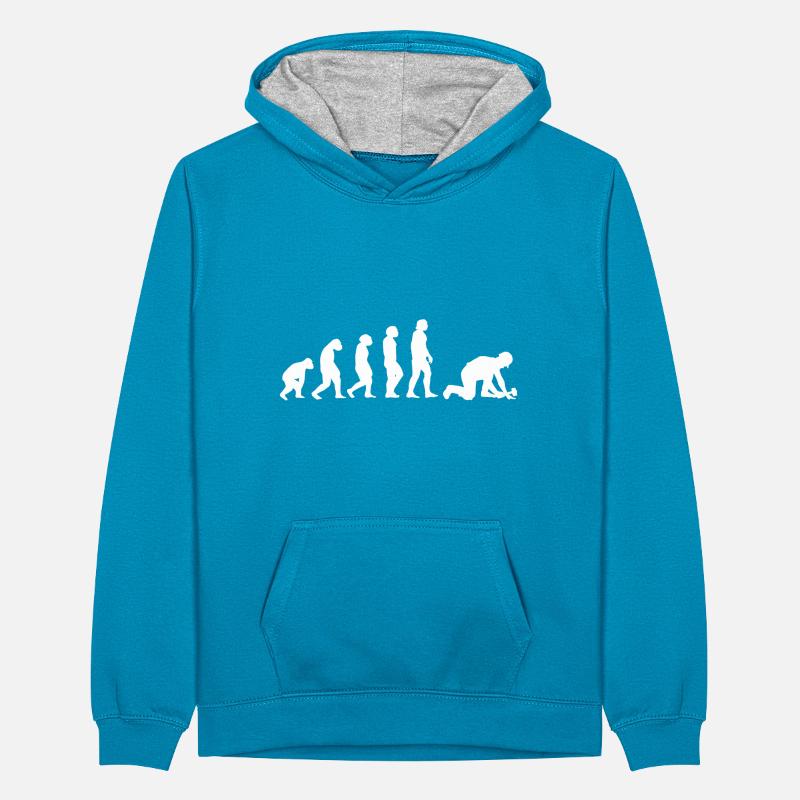 Evolution Pflasterer Teenager Kontrast-Hoodie