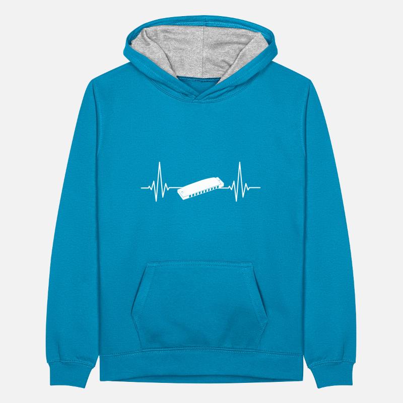 Harmonica Harmonica Player Teenager Contrast Hoodie