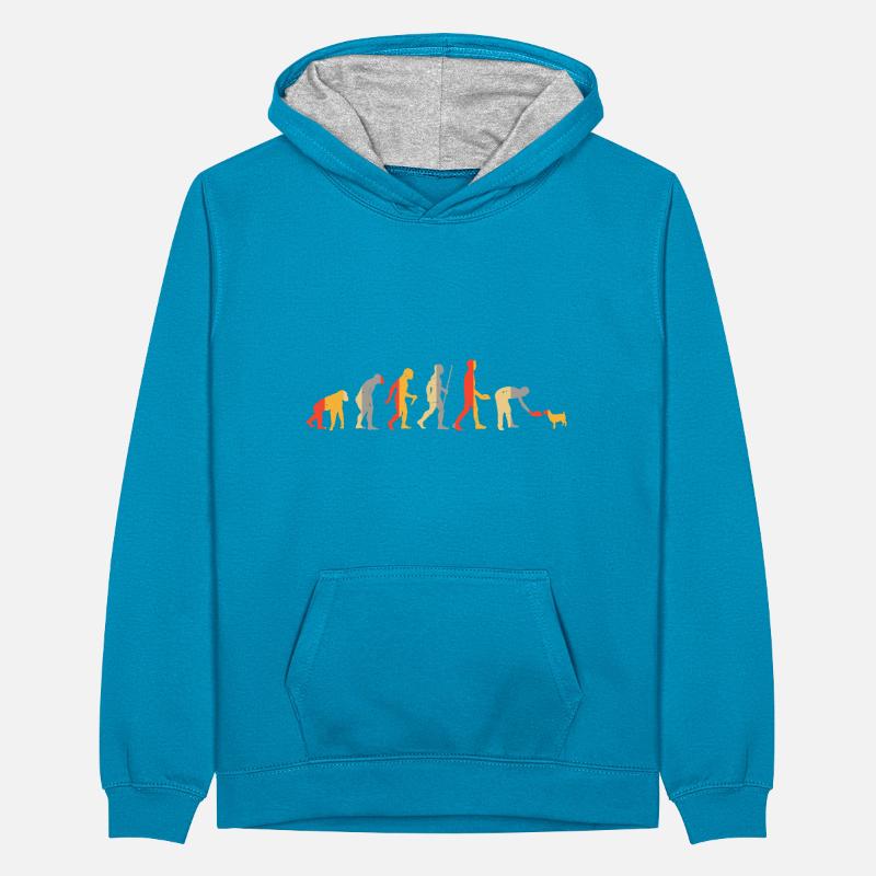 Evolution Propriétaires de chiens Sweat à capuche contrasté Ado
