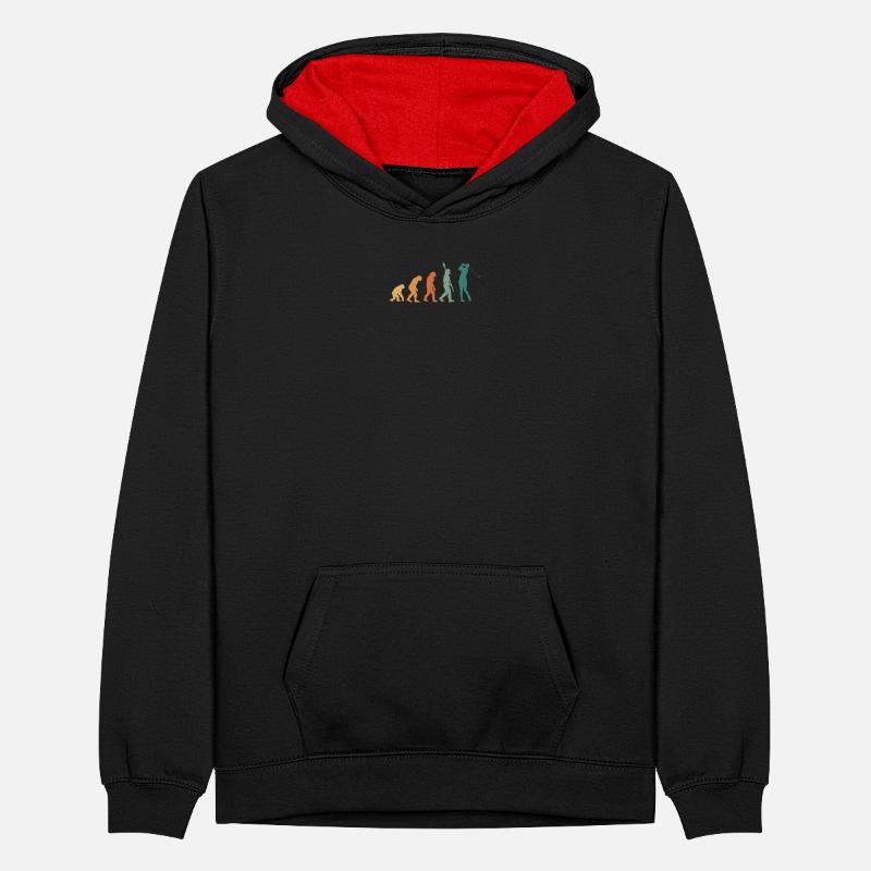 Evolution Golf Retro Teenager Kontrast-Hoodie