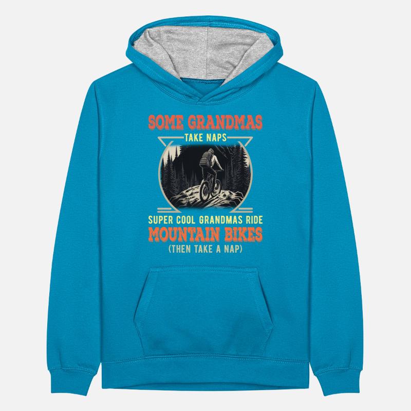 Einige Omas machen ein Nickerchen, super coole Omas... Teenager Kontrast-Hoodie