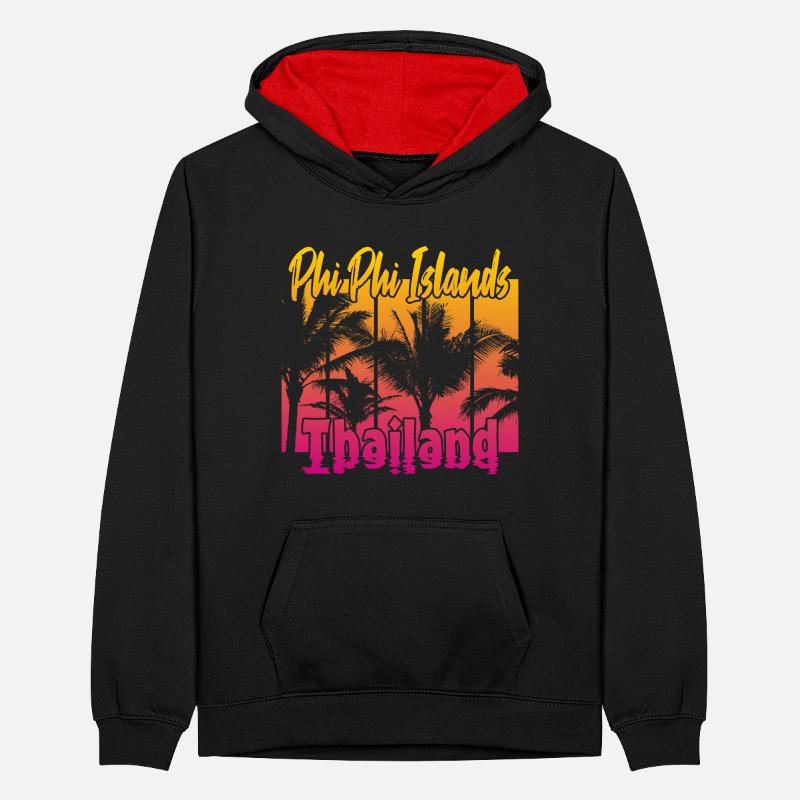 Phi Phi Islands Thailand Teenager Kontrast-Hoodie