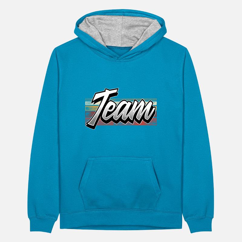 Équipe Sweat à capuche contrasté Ado