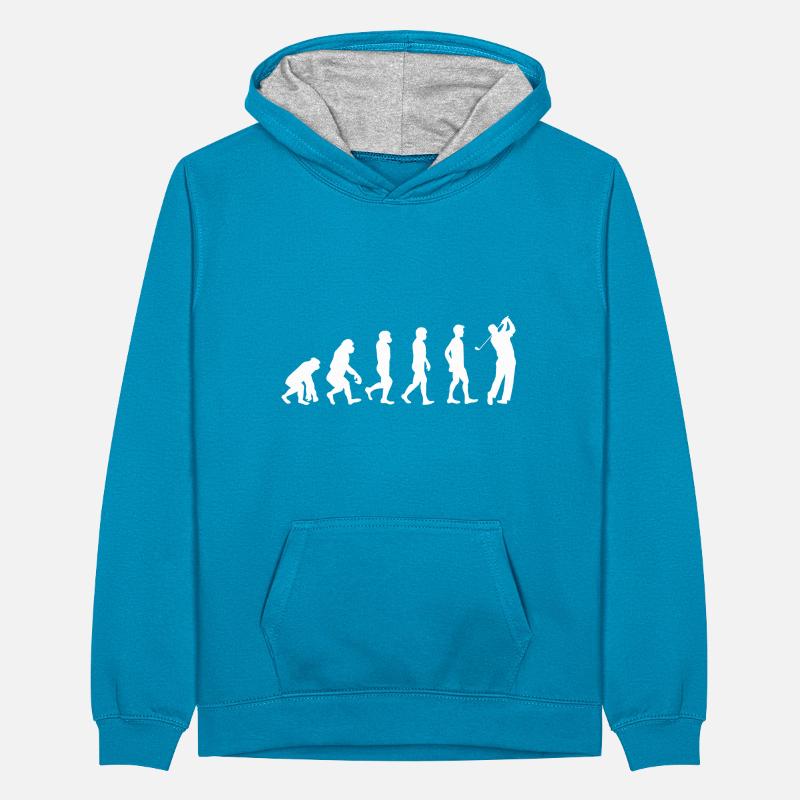 Golf evolution blanc Sweat à capuche contrasté Ado