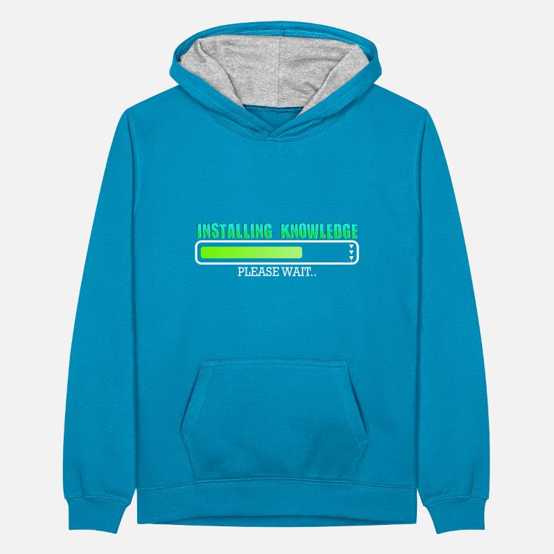 Installing Knowledge please wait Teenager Kontrast-Hoodie