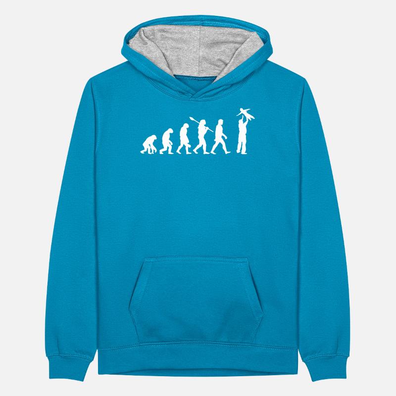 Évolution du Singe Au Papa Sweat à capuche contrasté Ado