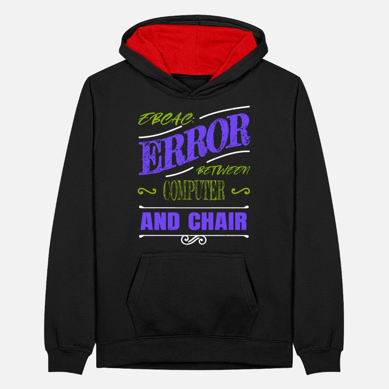 geek funny hacker equestrian computer science Teenager Kontrast-Hoodie