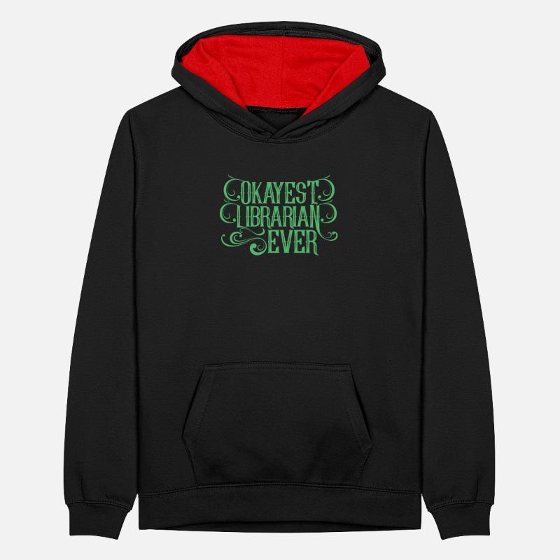 Librarian Librarian Library Book Teenager Contrast Hoodie