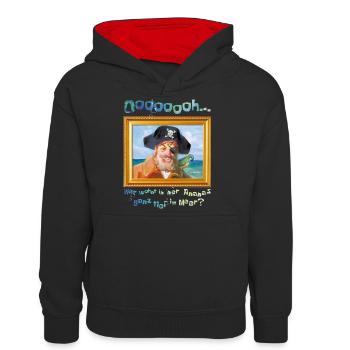 SpongeBob Schwammkopf Painty Pirat Lustiger Spruch - Teenager Kontrast-Hoodie - Schwarz/Rot - Vorne