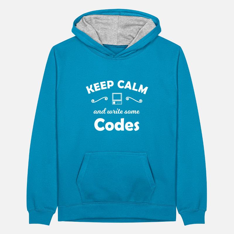 Code Programmierer Teenager Kontrast-Hoodie