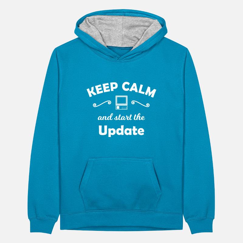 Computer update Teenager Kontrast-Hoodie