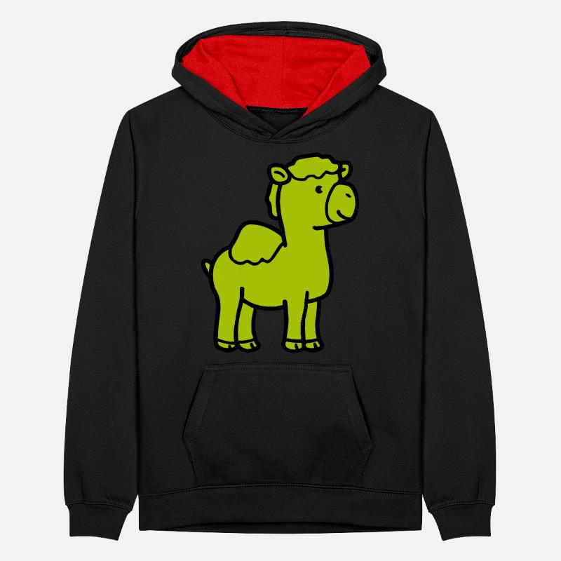 Kamel Comic Teenager Kontrast-Hoodie