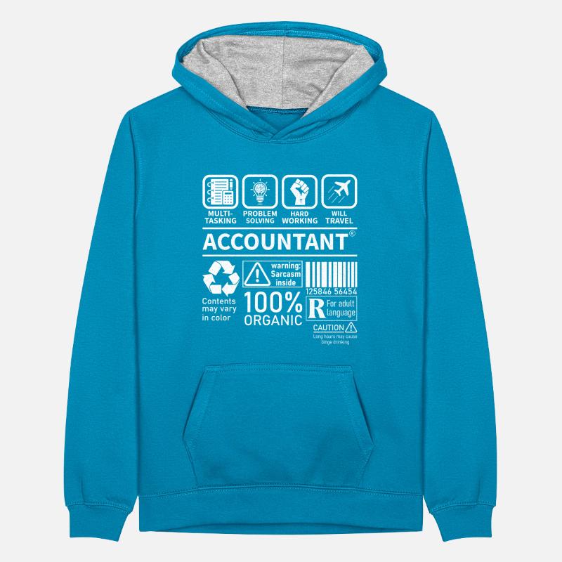 Accountant Multi Tasking Problem Solving Teenager Kontrast-Hoodie