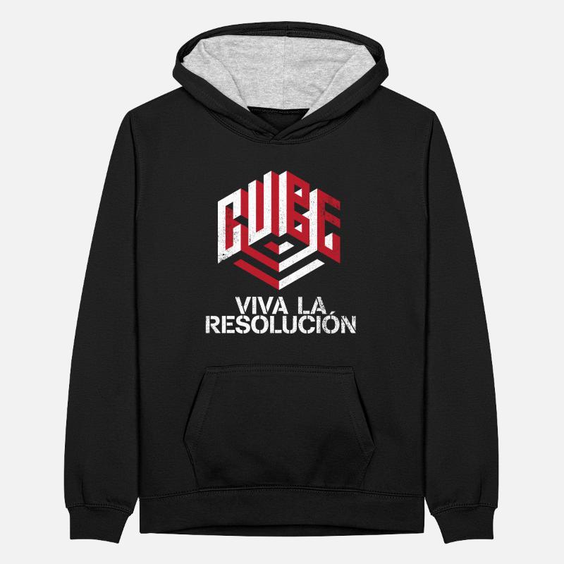 Cube lebte die Auflösung. Cubing-Cube-Cuber-Speedcu Teenager Kontrast-Hoodie